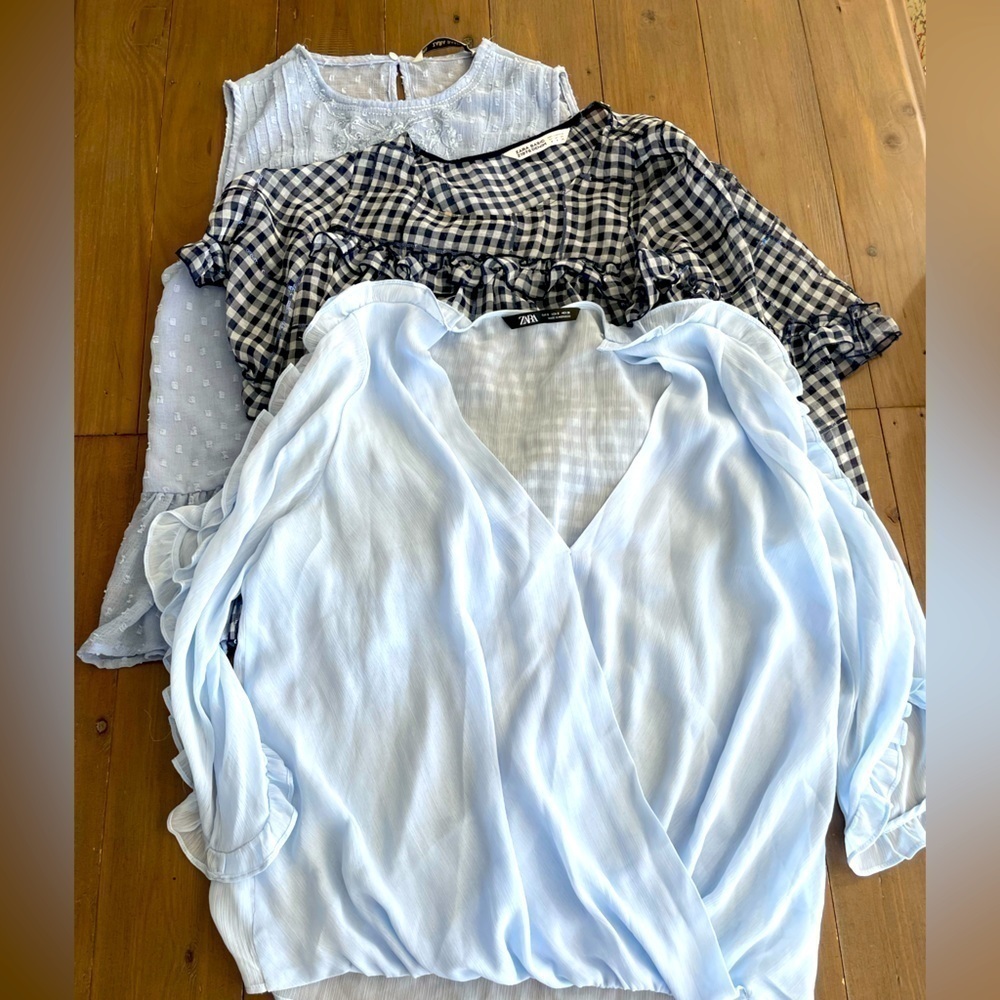 Zara women blue tops bundle
